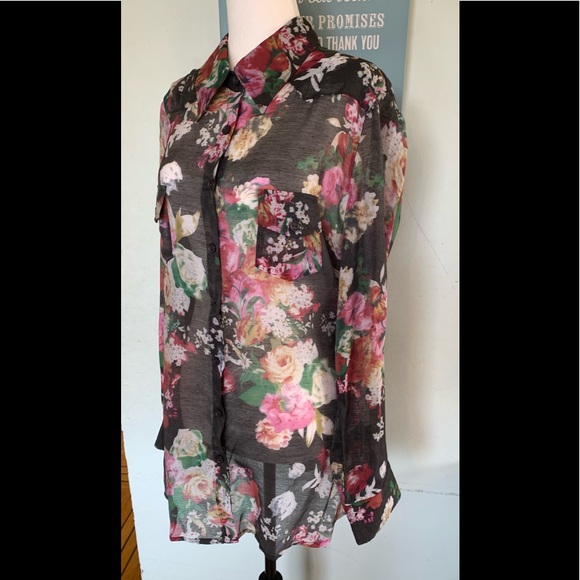 MELANIE LYNE FLORAL SHIRT - Picture 1 of 10